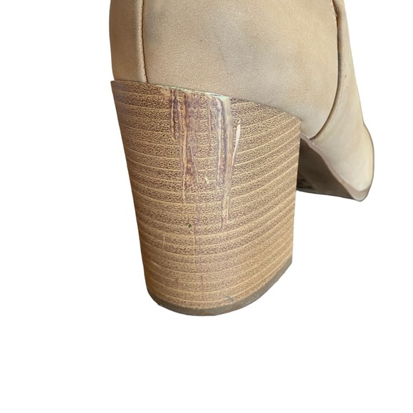 Pink Lily Tan V Cutout Pointed Toe Booties Women’s 8 - Picture 6 of 11